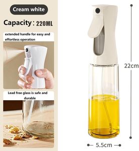 Botella de Spray para Aceite de Cocina, 220 ml / 7.44 oz, Rociador de Aceite de Oliva de Vidrio, Rociado Continuo con Control de Porciones - Product Image 1