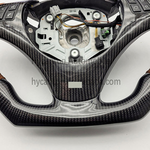 Volante Deportivo Personalizado con Indicador de Cambio de Marcha, Fibra de Carbono para <span class=keywords><strong>BMW</strong></span> M3 E90 E92 E93, Volante de Cartón PU, Pieza Automotriz Duradera - Product Image 3