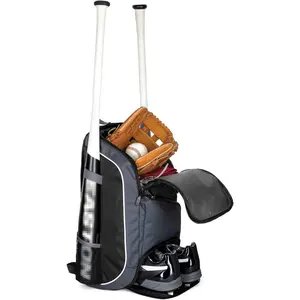 Custom Wholesale Large Sports Youth T-Ball Equipment Catchers Softball Bat Bag Baseball Backpack With Shoes Compartment