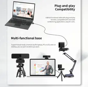 Webcam câmera 2K de alta qualidade 1080P USB Webcam Full HD Webcam de foco fixo