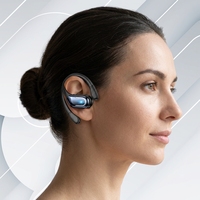 Écouteurs Bluetooth à oreille ouverte, casque sans fil, écouteurs TWS à crochet d'oreille, étui de charge LED pour la course à pied