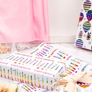 Wholesale 80g Valentine's Day Art <b>Paper</b> 43*300cm Gift Luxury Custom Packaging <b>Wrapping</b> <b>Paper</b> <b>Roll</b> - Product Image 4