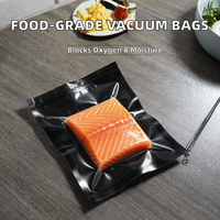 Sacs de conservation alimentaire sous vide à prix d'usine, résistants à l'humidité, transparents d'un côté et noirs de l'autre, pour aliments en conserve