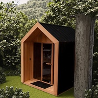 Bringslight Sauna Électrique Commercial de Luxe Moderne, à Vapeur Humide, Construction en Cèdre et Pruche, Finition Anti-UV, pour Villa et Extérieur