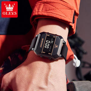   Nouvelle Arrivée 1103 Montres Numériques pour Hommes, Étanche 3ATM, Montre de Sport Tendance, Double Fuseau Horaire, Montre-Bracelet Numérique Multifonctionnelle - Product Image 4