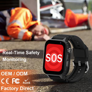 Montre connectée L22 pour travailleurs isolés avec détection de chute SOS, appel 4G, GPS, batterie 950 mAh, géolocalisation, suivi des changements d'emploi <span class=keywords><strong>du</strong></span> temps et système de surveillance de la santé - Product Image 1