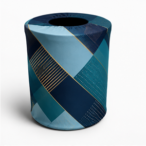 Wholesale Event Trash Can Cover Stretch Fabric Waste Bin Cover for Rental Companies Banquet Halls and Hotels - Product Image 1