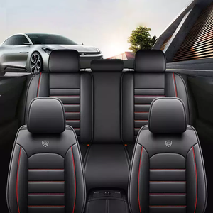 <span class=keywords><strong>Coprisedili</strong></span> Universali MKL in Pelle PU di Lusso, Set Completo 5 Posti, Motivo a Cuciture Lineari, Compatibili con Airbag, Per Tutte le Stagioni - Product Image 3