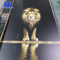 Logo personnalisé 3d Feuille de marbre alternative animale Feuille de marbre UV Marbre PVC pour mur
