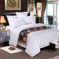 Usine professionnelle 100% coton blanc pur mauvais draps pour les collections de literie d'hôtel