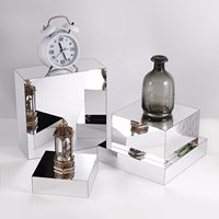Usine en gros 6Pcs Party Buffet Risers Blanc Bijoux Gâteau Stand Acrylique Présentoir Boîtes Cube Riser pour la décoration de mariage