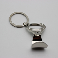 Porte-clés ouvre-bouteille avec fermeture éclair, anneau en acier inoxydable, porte-clé