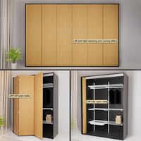 Bisagra Plegable Oculta para Muebles, Ruedas de Rodamiento para Cocina, Sistema de Deslizamiento para Puertas de Armario con Cierre Suave