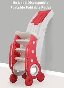 Tobogán de plástico para bebé, Tobogán de juguete para niños pequeños con aro de baloncesto, Tobogán ecológico seguro y suave, novedad - Product Image 3