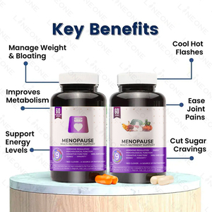 อาหารเสริมสมุนไพรสำหรับวัยหมดประจำเดือนสำหรับผู้ชาย/ผู้หญิง สารสกัดโปรไบโอติกแบบแคปซูล ผสมสารสกัดจากผลพริกไทยดำและขมิ้น - Product Image 2
