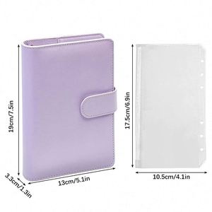 New Arrival Custom Cover Spiral Leather Eco Friendly A5 A6 Money Savings Challenge Budget Binder 50 Sheets Cash <b>Envelopes</b> Gift - Product Image 3