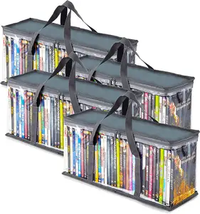 Dvds Cds Media Organizer Tas Kleding Opbergtas Organizer Waterdichte Doorzichtige Pvc Draagtas