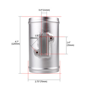 Base del medidor de flujo de aire de 2,5 pulgadas de aleación de aluminio para Honda Ford Nissan, pieza de repuesto MAF006 - Product Image 3