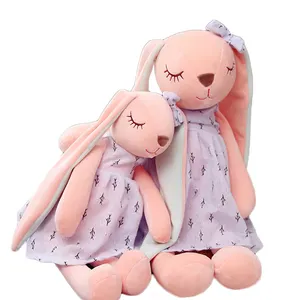 Drop Shipping Plush Rabbit Toys Long Ears Bunny Doll For Children Soft Plush Stuffed Animal Bunny Rabbit
