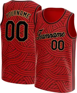 Custom Design Retro Sublimation Reversible BasketBall Kids Singlets Vests Kit Set Shirt Men Basketball Uniform Jersey