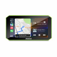 Écran GPS de navigation pour moto Aoocci sans fil 7 pouces avec CarPlay, double caméra embarquée, étanche, Android Auto