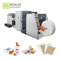 Machine à fabriquer des sacs en papier de qualité alimentaire ROKIN avec impression et scellage en V pour sacs à pain et sacs alimentaires