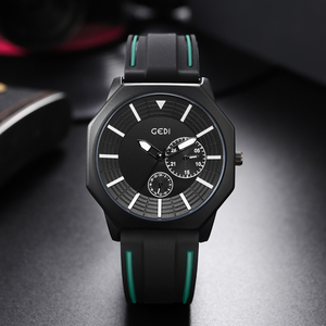 Creative Octagonal Luminous Silicone Strap Men's Premium Waterproof Wristwatch - Product Image 1