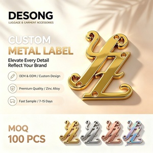 handbag accessories manufacturer design metal label <b>name</b> <b>tag</b> custom made metal logo - Product Image 1