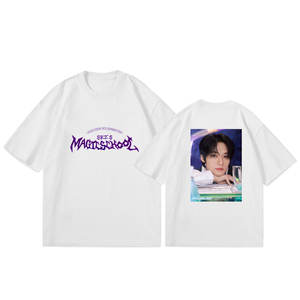 T-shirt à manches courtes Kpop Idol Gourp Stray Kids 4TH FANMEETING Magic School Vente en gros - Product Image 3