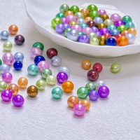 Perles d'eau douce naturelles colorées rondes teintées Muses Jewels, 6-8mm, authentiques, en vrac, Perlas Para Bisuteria Por Mayor, vente flash
