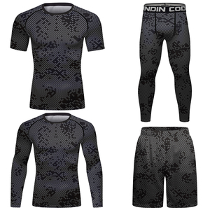Ensembles de Rashguards de Boxe Imprimés Intégralement pour Adultes, Vêtements de Compression Personnalisables avec Logo pour la Gym et le Sport, Tenues de Sport pour Hommes – Vente en Gros - Product Image 6