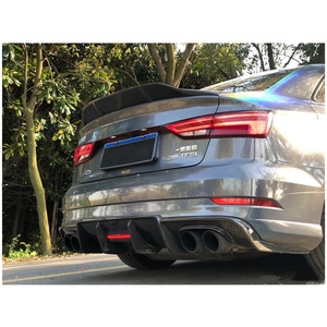 Difusor trasero de fibra de carbono para coche <span class=keywords><strong>A3</strong></span> S3 Sedan con luces de freno para <span class=keywords><strong>Audi</strong></span> <span class=keywords><strong>A3</strong></span> <span class=keywords><strong>S</strong></span> <span class=keywords><strong>LINE</strong></span> S3 Sedan 2017 <span class=keywords><strong>2018</strong></span> 2019 difusor trasero deportivo - Product Image 5