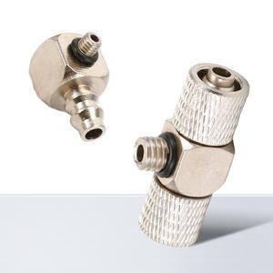 Conector Rápido Miniatura M5/M6 para PC, Conector de Manguera de Aire de 90 Grados, Recto, con Anillo de Sellado de Cobre - Product Image 4