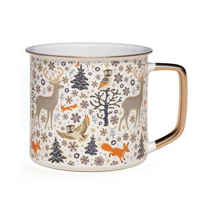 Taza <span class=keywords><strong>de</strong></span> café <span class=keywords><strong>de</strong></span> cerámica <span class=keywords><strong>de</strong></span> 12oz con diseño personalizado <span class=keywords><strong>de</strong></span> Forest and Deer View - Product Image 5