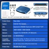 Adaptador Inalámbrico Carlinkit Ultra Carplay Android 15 con Radio Sim, 5g, 8 GB de RAM, 128 GB de ROM, Caja de Video para Auto, Dongle Car Play para IPTV