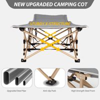 Vente en gros de lit de camping simple portable moderne et personnalisé pliable pour voyage en plein air, randonnée, lit de couchage pour adulte