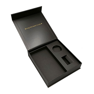 Biểu Tượng Tùy Chỉnh Các Tông Có Thể Gập Lại Hộp Quà Tặng Màu Đen Gấp Từ Đóng Mở Bao Bì Giấy Với Lớp Lót Bọt - Product Image 2