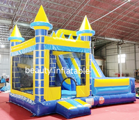 Glissière gonflable sèche en PVC Commercial, combo gonflable gonflable moonwalk, château de saut, maison de rebond pour enfants adultes