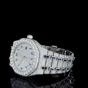 Elegante Reloj de Cuarzo con Moissanita Redonda, Esfera Brillante de Lujo con Correa Cómoda, Perfecto para el Trabajo, el Hogar y Eventos Formales - Product Image 5