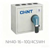 Interrupteur sectionneur Chint avec boîtier de distribution NH40-100/4CSWH 100A Triphasé Quatre positions 250A Sans prises