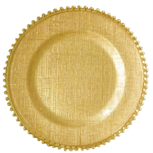 طقم أطباق عشاء دائرية كلاسيكية صديقة للبيئة بتصميم إبداعي ملون مع تطعيم ذهبي، صحون زجاجية للزفاف والاستخدام المنزلي - Product Image 6