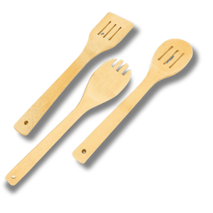Mangrovie 100% naturale di bambù mestoli eco-friendly utensili da cucina maniglie in legno sicuro professionale per cibo uso Bar scatola confezionata - Product Image 1
