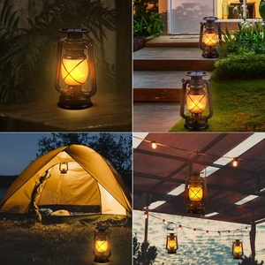Lanterne décorative de camping pour l'extérieur, lampe à flamme scintillante pour jardin, patio, cabine, pelouse, terrasse, lanterne vintage - Product Image 5