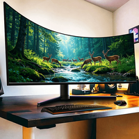 Vente en gros d'écrans de jeu pour PC incurvés 49/19 pouces 5K 165 Hz LCD sans cadre, grand écran pour les joueurs