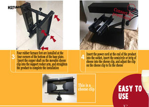 Clips de machine thermofusible à fromage Chauffe-fromage électrique Fondeur de fromage réglable commercial <span class=keywords><strong>Raclette</strong></span> Grill <span class=keywords><strong>Suisse</strong></span> - Product Image 5