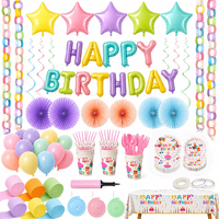 Kit de décoration de fête pastel avec guirlande de 600 chaînes de papier, bandes de papier DIY pour la décoration de la maison, les anniversaires et les bannières