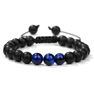 Braccialetto Yogo in Pietra Naturale Occhio di Tigre 8mm, Gioiello Energetico Curativo Intrecciato a Mano con <span class=keywords><strong>Agata</strong></span> <span class=keywords><strong>e</strong></span> <span class=keywords><strong>Giada</strong></span>, Regalo per Donne <span class=keywords><strong>e</strong></span> Uomini - Product Image 2