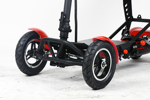 Trottinette électrique pliable à quatre roues, double moteur 250W, 3 vitesses réglables, véhicule léger <span class=keywords><strong>pour</strong></span> la mobilité, trottinette portable <span class=keywords><strong>pour</strong></span> adultes - Product Image 3