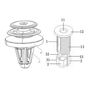 Rivets en plastique, clous en nylon pour panneaux de porte, pour réparation et remplacement des garnitures intérieures de voitures Honda et Mercedes Benz - Product Image 1