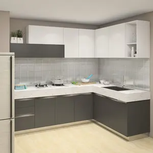 PA пользовательские hpl простые современные маленькие лаковые кухонные шкафы